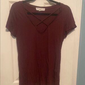 Women's Burgundy Top